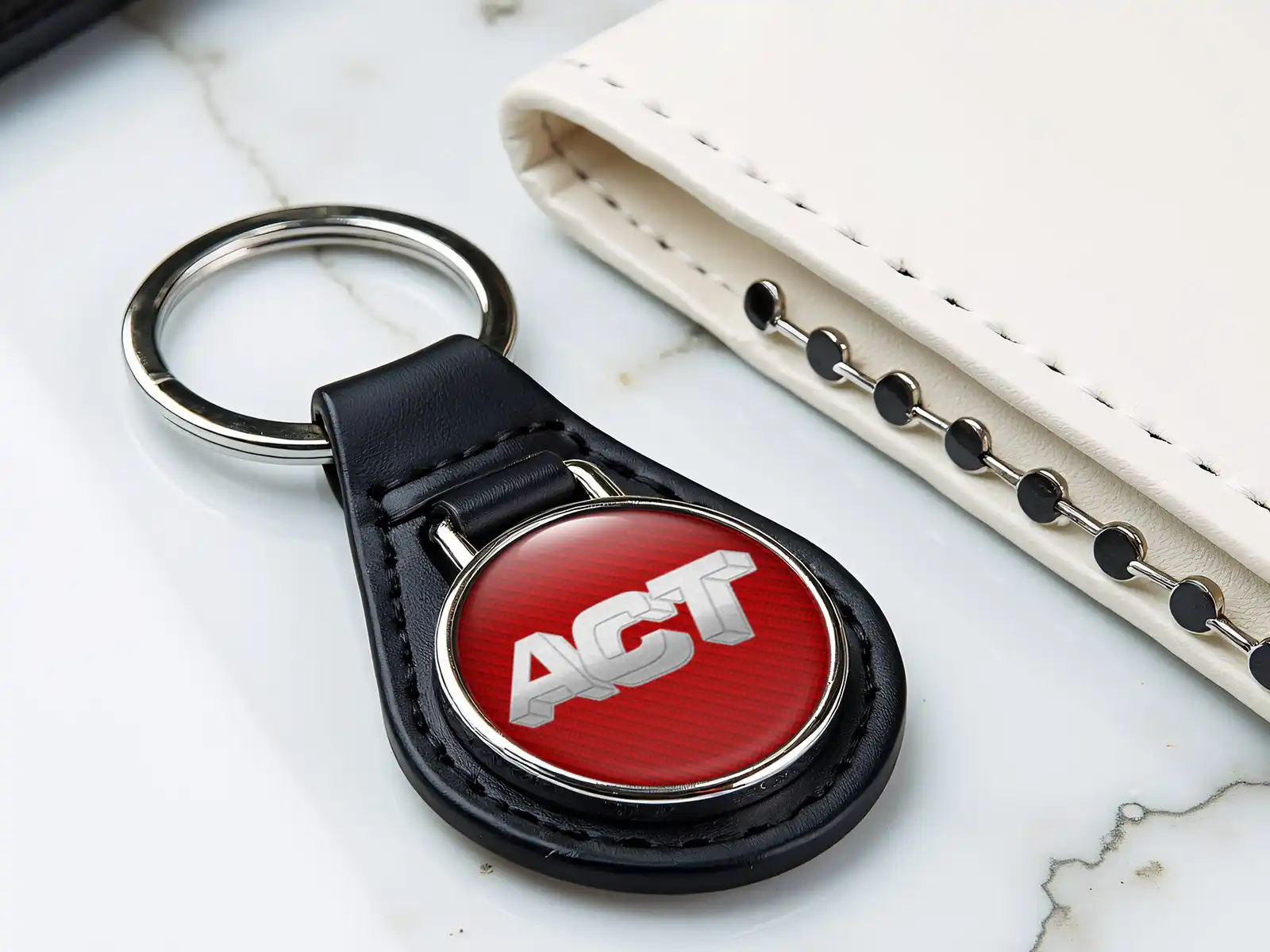 ACT Key Chain Leather Durable Minimal Luxury Feel